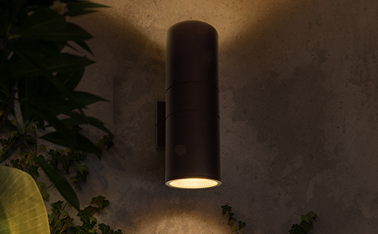 LED Cylinder Outdoor Wall Wash, Up/Down Sconce Light, 5 CCT
