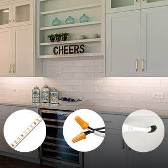 24 in. hardwired LED under cabinet strip cove light, 3000K